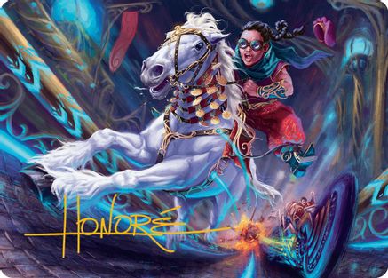 Image of Gilded Ghoda Art Card (Gold-Stamped Signature) (AADFT-034) - Art Series: Aetherdrift