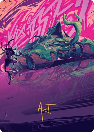 Image of Earthrumbler Art Card (Gold-Stamped Signature) (AADFT-042) - Art Series: Aetherdrift