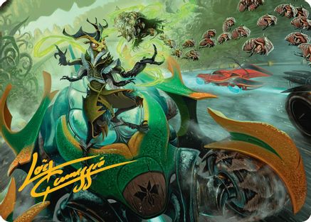 Image of Aatchik, Emerald Radian Art Card (15/54) (Gold-Stamped Signature) (AADFT-015) - Art Series: Aetherdrift