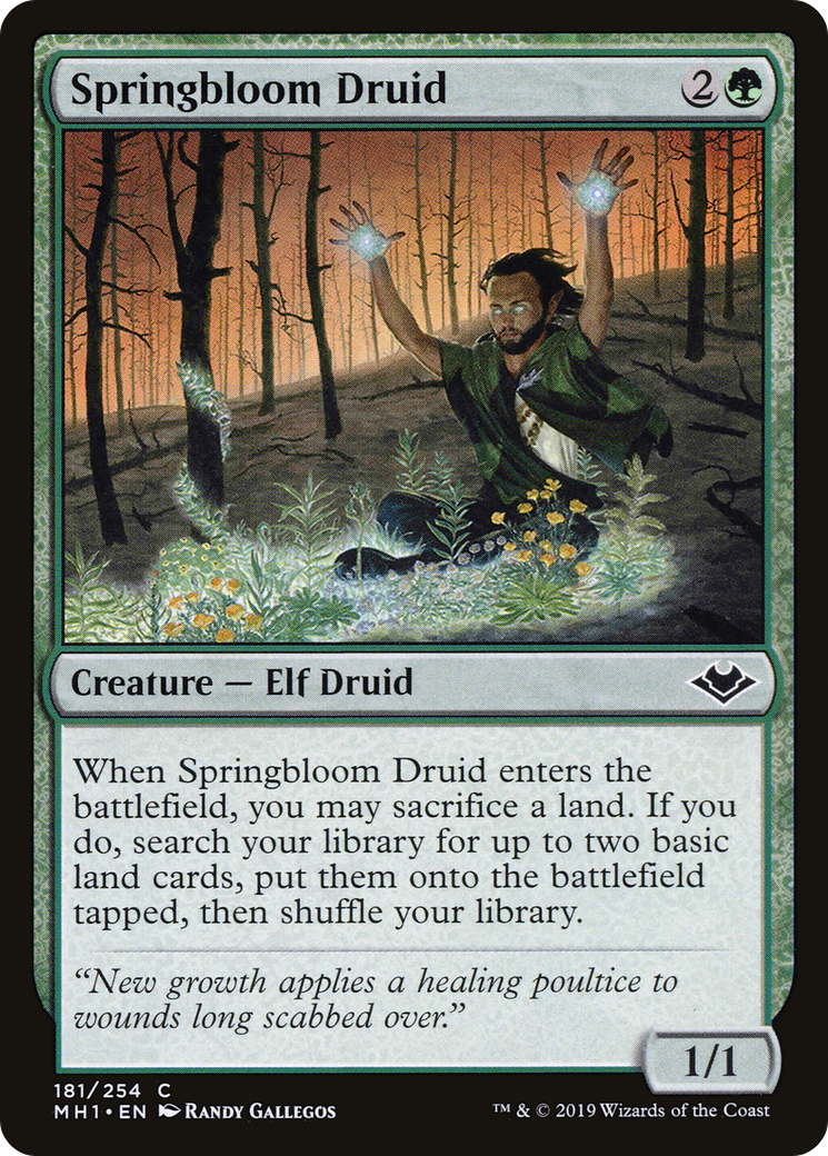Image of Springbloom Druid (MH1-181) - Modern Horizons Foil