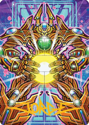 Image of Brightglass Gearhulk Art Card (Gold-Stamped Signature) (AADFT-053) - Art Series: Aetherdrift