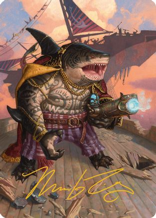 Image of Captain Howler, Sea Scourge Art Card (4/54) (Gold-Stamped Signature) (AADFT-004) - Art Series: Aetherdrift
