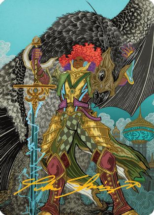 Image of Caradora, Heart of Alacria Art Card (3/54) (Gold-Stamped Signature) (AADFT-003) - Art Series: Aetherdrift