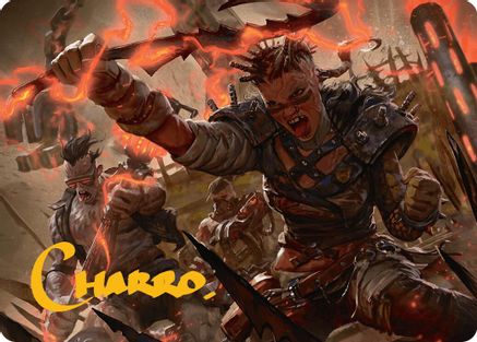 Image of Far Fortune, End Boss Art Card (11/54) (Gold-Stamped Signature) (AADFT-011) - Art Series: Aetherdrift