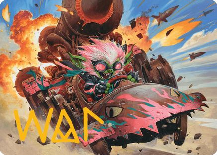 Image of Redshift, Rocketeer Chief Art Card (Gold-Stamped Signature) (AADFT-013) - Art Series: Aetherdrift