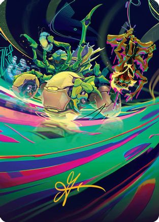 Image of Thundering Broodwagon Art Card (Gold-Stamped Signature) (AADFT-048) - Art Series: Aetherdrift