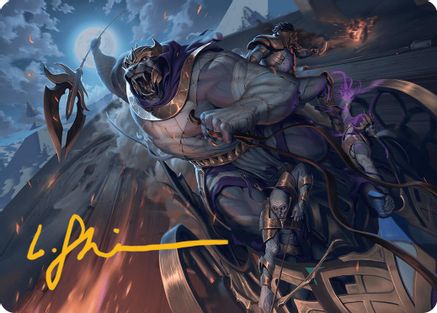 Image of Zahur, Glory's Past Art Card (Gold-Stamped Signature) (AADFT-010) - Art Series: Aetherdrift
