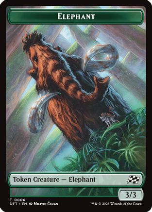 Image of Elephant // Zombie (0003) Double-Sided Token (DFT-6 // 3) - Aetherdrift