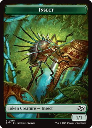 Image of Insect // Elephant Double-Sided Token (DFT-7 // 6) - Aetherdrift Foil