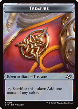 Image of Treasure // Pilot Double-Sided Token (DFT-11 // 1) - Aetherdrift Foil