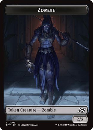 Image of Zombie (0003) // Pilot Double-Sided Token (DFT-3 // 1) - Aetherdrift Foil