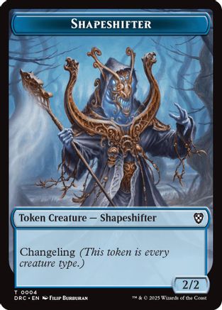 Image of Shapeshifter // Zombie (0003) Double-Sided Token (DRC-4 // 3) - Commander: Aetherdrift