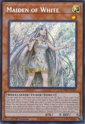 Image of Maiden of White (Secret Rare) (SDWD-EN041) - Structure Deck: Blue-Eyes White Destiny 1st Edition