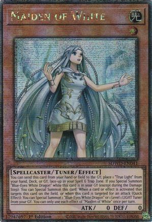 Image of Maiden of White (Quarter Century Secret Rare) (SDWD-EN041) - Structure Deck: Blue-Eyes White Destiny Unlimited