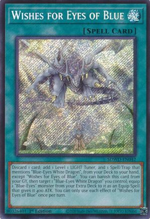 Image of Wishes for Eyes of Blue (Secret Rare) (SDWD-EN042) - Structure Deck: Blue-Eyes White Destiny Unlimited