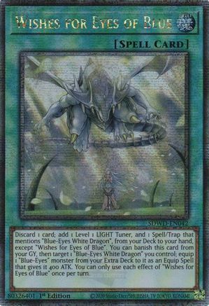 Image of Wishes for Eyes of Blue (Quarter Century Secret Rare) (SDWD-EN042) - Structure Deck: Blue-Eyes White Destiny 1st Edition