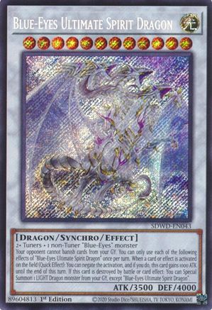 Image of Blue-Eyes Ultimate Spirit Dragon (Secret Rare) (SDWD-EN043) - Structure Deck: Blue-Eyes White Destiny 1st Edition