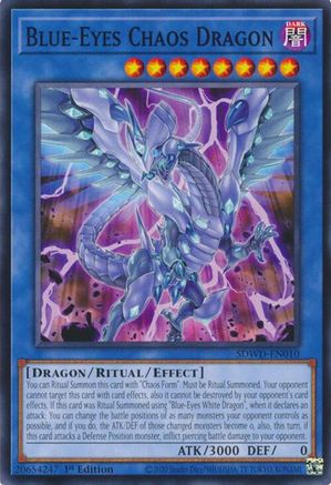 Image of Blue-Eyes Chaos Dragon (SDWD-EN010) - Structure Deck: Blue-Eyes White Destiny 1st Edition