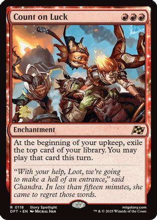 Image of Count on Luck (PRE-118) - Prerelease Cards Foil