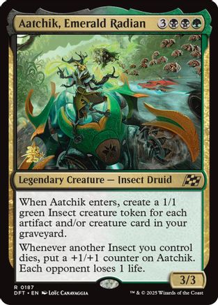 Image of Aatchik, Emerald Radian (PRE-187) - Prerelease Cards Foil