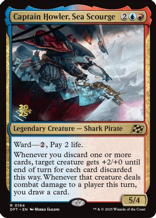 Image of Captain Howler, Sea Scourge (PRE-194) - Prerelease Cards Foil