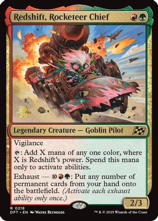 Image of Redshift, Rocketeer Chief (PRE-218) - Prerelease Cards Foil
