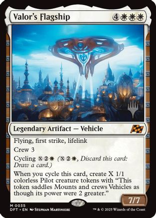 Image of Valor's Flagship (PPDFT-035) - Promo Pack: Aetherdrift Foil