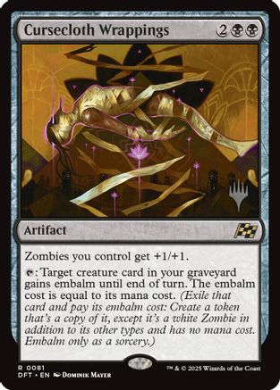 Image of Cursecloth Wrappings (PPDFT-081) - Promo Pack: Aetherdrift Foil