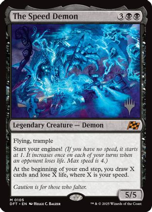 Image of The Speed Demon (PPDFT-105) - Promo Pack: Aetherdrift Foil