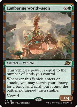 Image of Lumbering Worldwagon (PPDFT-168) - Promo Pack: Aetherdrift Foil