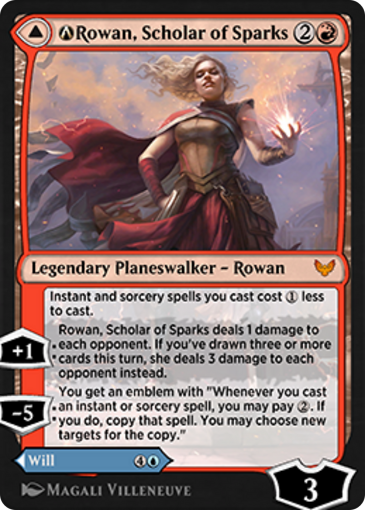 Image of A-Rowan, Scholar of Sparks // A-Will, Scholar of Frost (STX-A-156) - Strixhaven: School of Mages