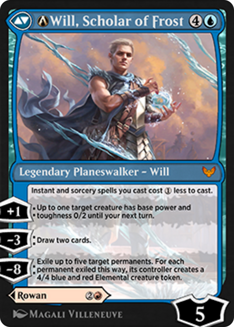 Image of A-Rowan, Scholar of Sparks // A-Will, Scholar of Frost (STX-A-156) - Strixhaven: School of Mages