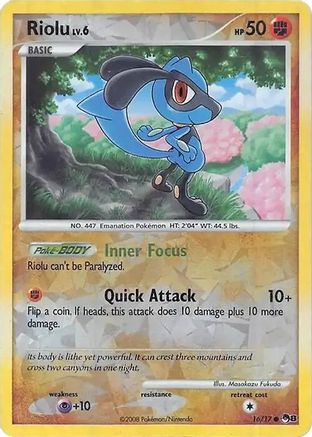 Image of Riolu (Cracked Ice Holo) 016  - Holofoil Miscellaneous Cards & Products - Common