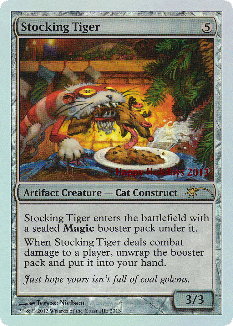 Image of Stocking Tiger (SPECIAL-2013) - Happy Holidays Foil