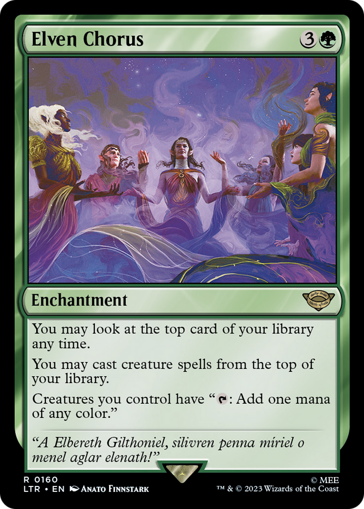 Image of Elven Chorus (LTR-160) - The Lord of the Rings: Tales of Middle-earth Foil