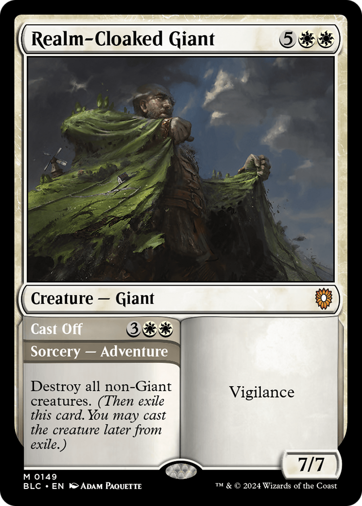 Image of Realm-Cloaked Giant (BLC-149) - Bloomburrow Commander