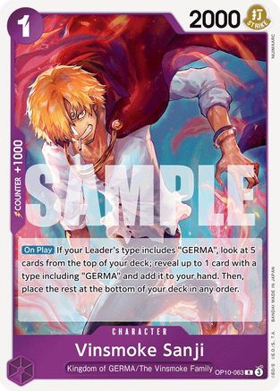 Image of Vinsmoke Sanji (OP10-063) - Royal Blood Foil