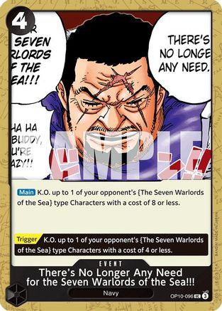 Image of There's No Longer Any Need for the Seven Warlords of the Sea!!! (OP10-096) - Royal Blood