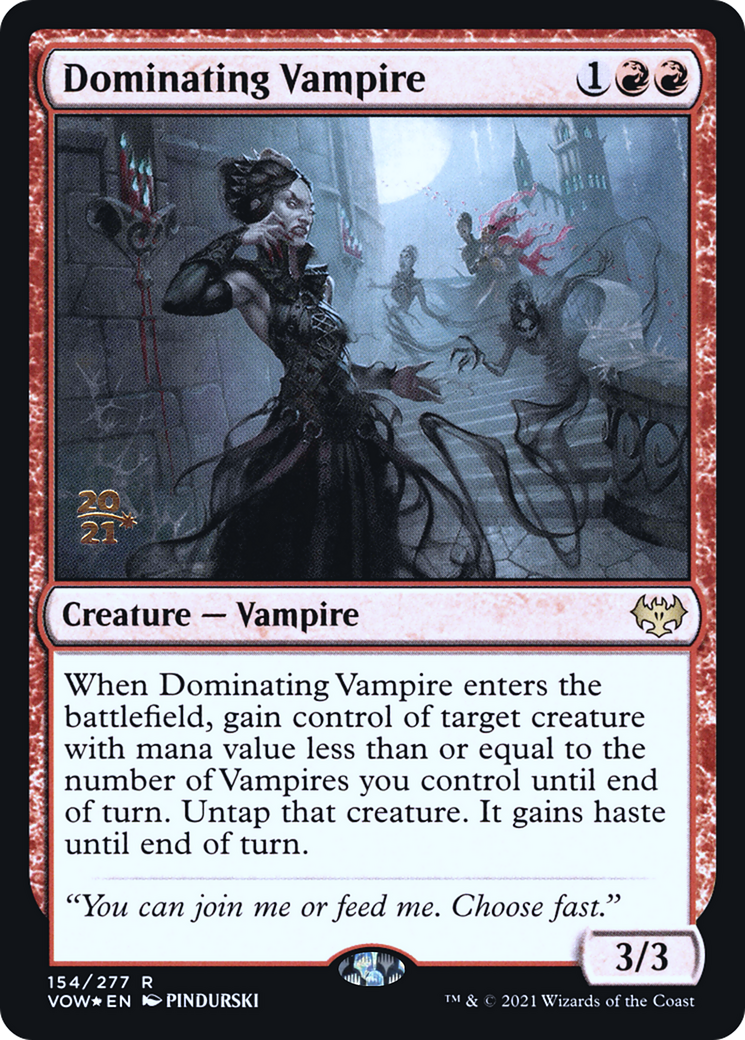 Image of Dominating Vampire (PRE-154) - Innistrad: Crimson Vow Promos Foil