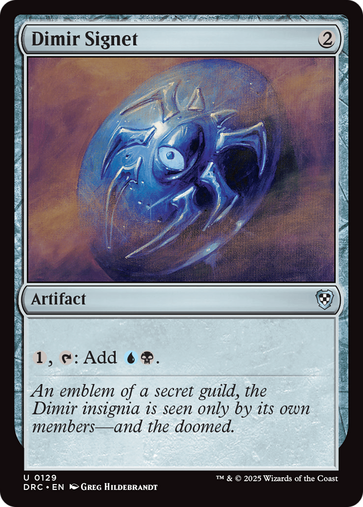 Image of Dimir Signet (DRC-129) - Commander: Aetherdrift
