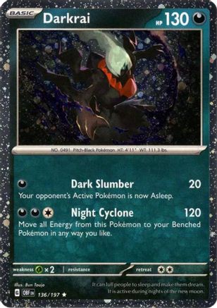 Image of Darkrai (Cosmos Holo) 136/197  - Holofoil Miscellaneous Cards & Products - Rare