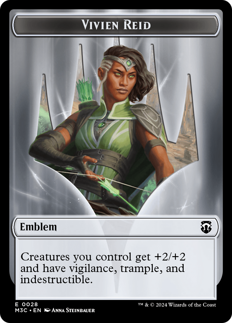 Image of Vivien Reid Emblem (TM3C-028) - Modern Horizons 3 Commander Tokens