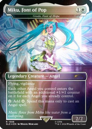 Image of Miku, Font of Pop - Giada, Font of Hope (Rainbow Foil) (SLD-1586) - Secret Lair Drop Series Foil