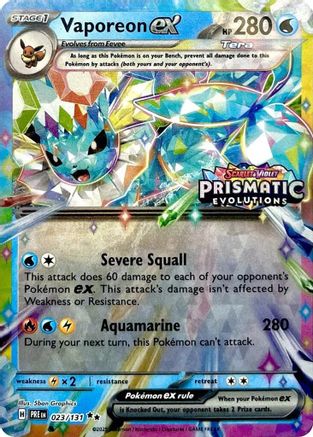 Image of Vaporeon ex 023/131  - Holofoil Miscellaneous Cards & Products - Promo