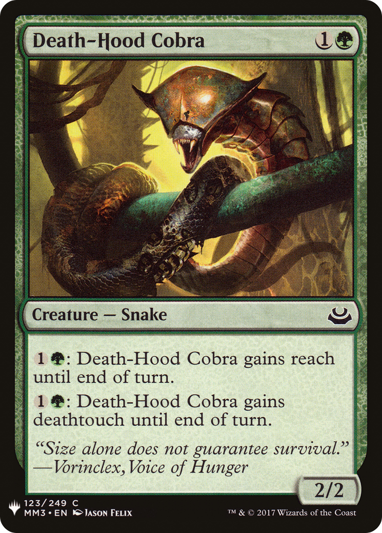 Image of Death-Hood Cobra (LIST-123) - The List