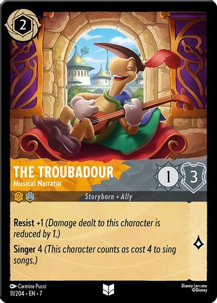 Image of The Troubadour - Musical Narrator (11/204) - Archazias Island Cold Foil