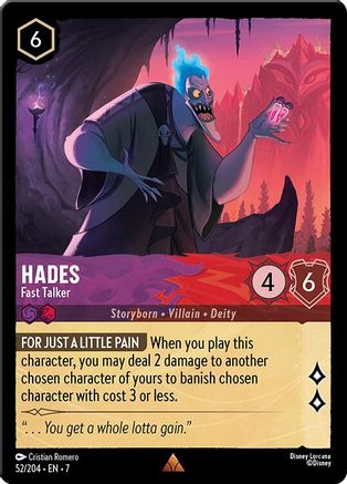 Image of Hades - Fast Talker (52/204) - Archazias Island Cold Foil