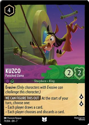 Image of Kuzco - Panicked Llama (71/204) - Archazias Island