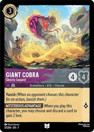 Image of Giant Cobra - Ghostly Serpent (57/204) - Archazias Island Cold Foil
