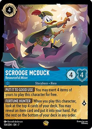 Image of Scrooge McDuck - Resourceful Miser (154/204) - Archazias Island Cold Foil